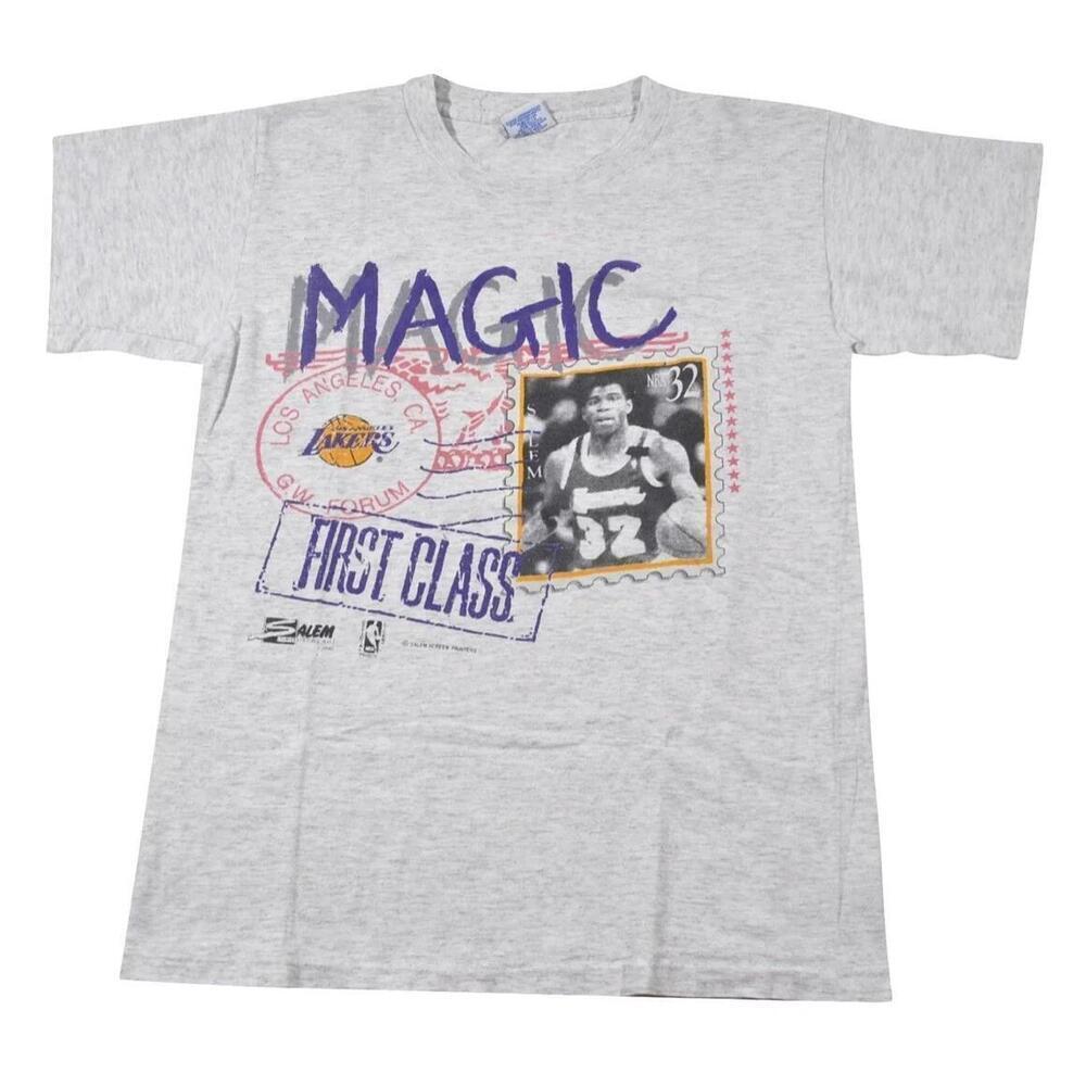 1990 Los Angeles Lakers Magic Johnson NBA Graphic T-Shirt